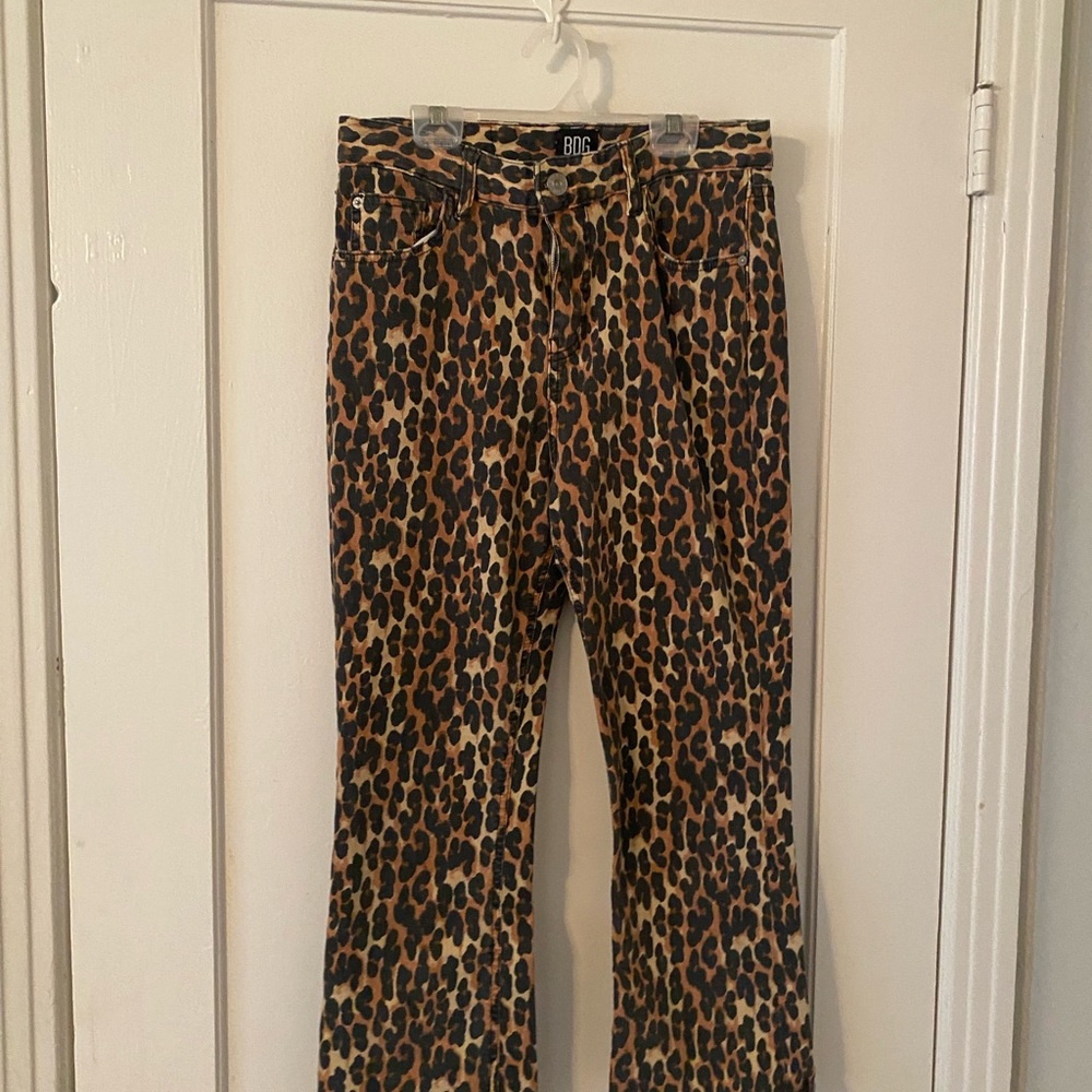 BDG Leopard Print Kick-Flare Pants - Picture 2 of 3